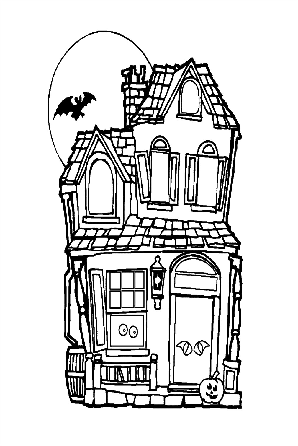 Haunted House Coloring Pages Printable Thrill 11