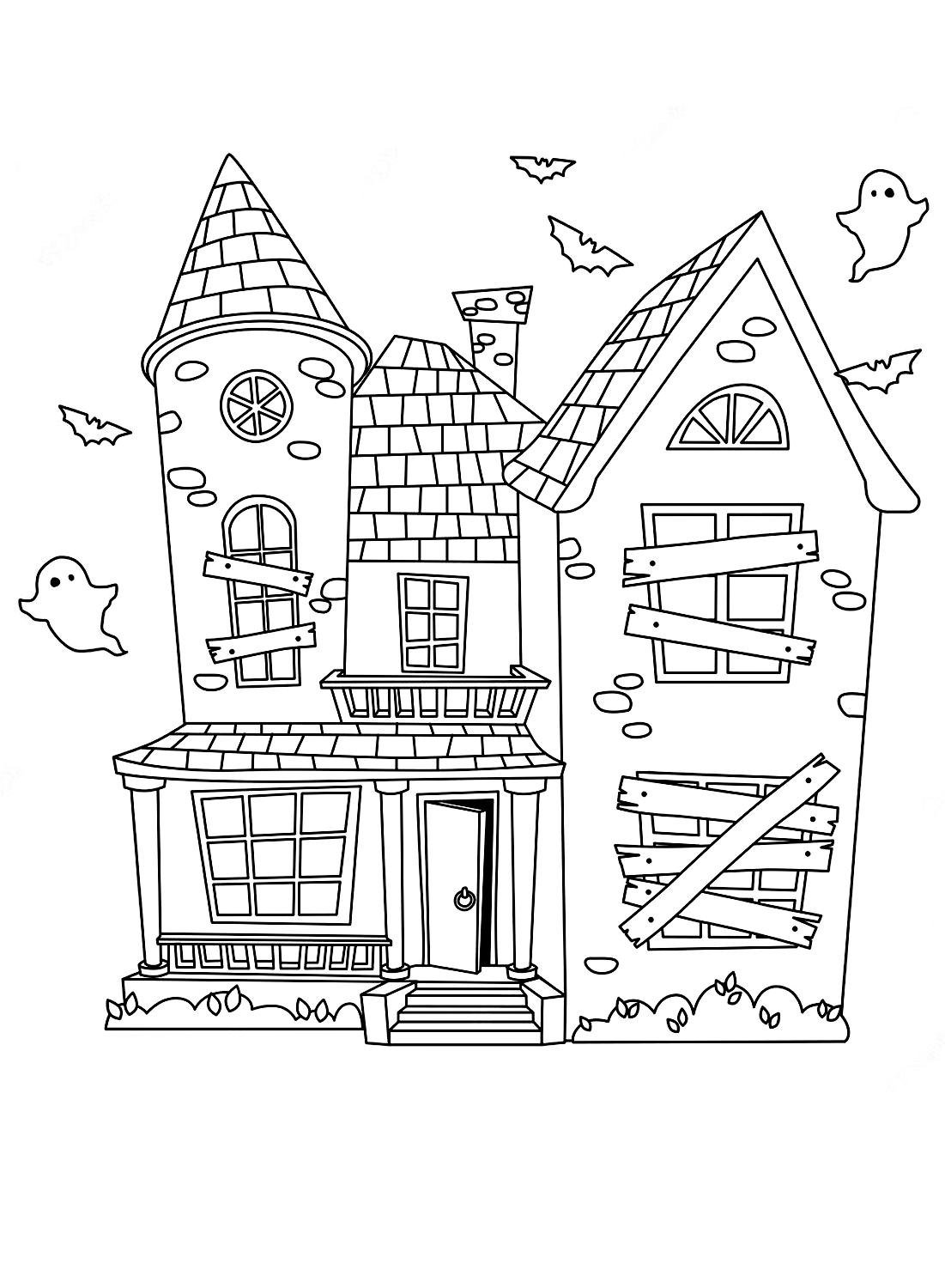 haunted house coloring pages printable thrill jpg