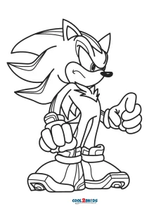 Shadowy Hedgehog Coloring Pages Printable 12