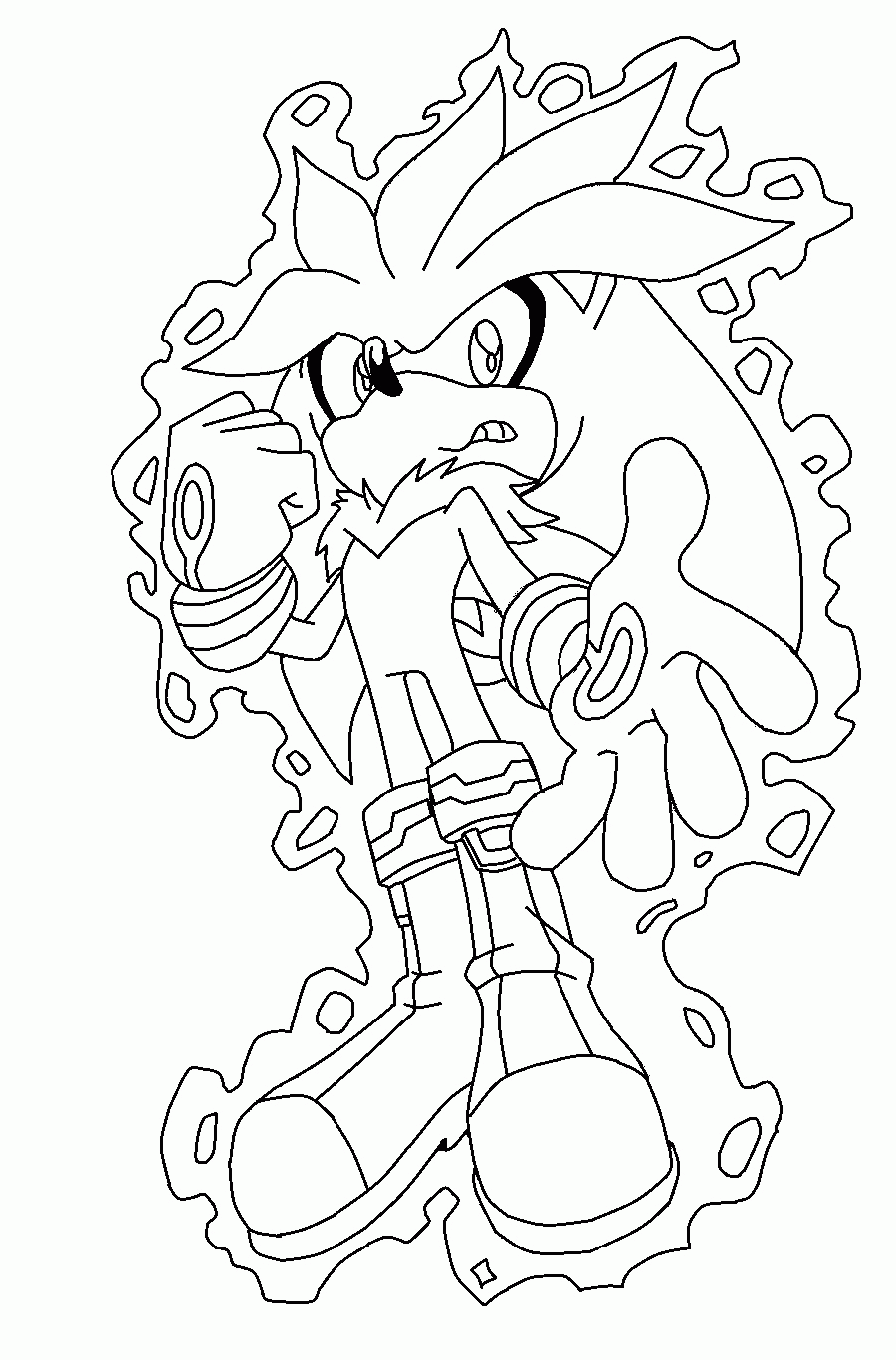 Shadowy Hedgehog Coloring Pages Printable 27