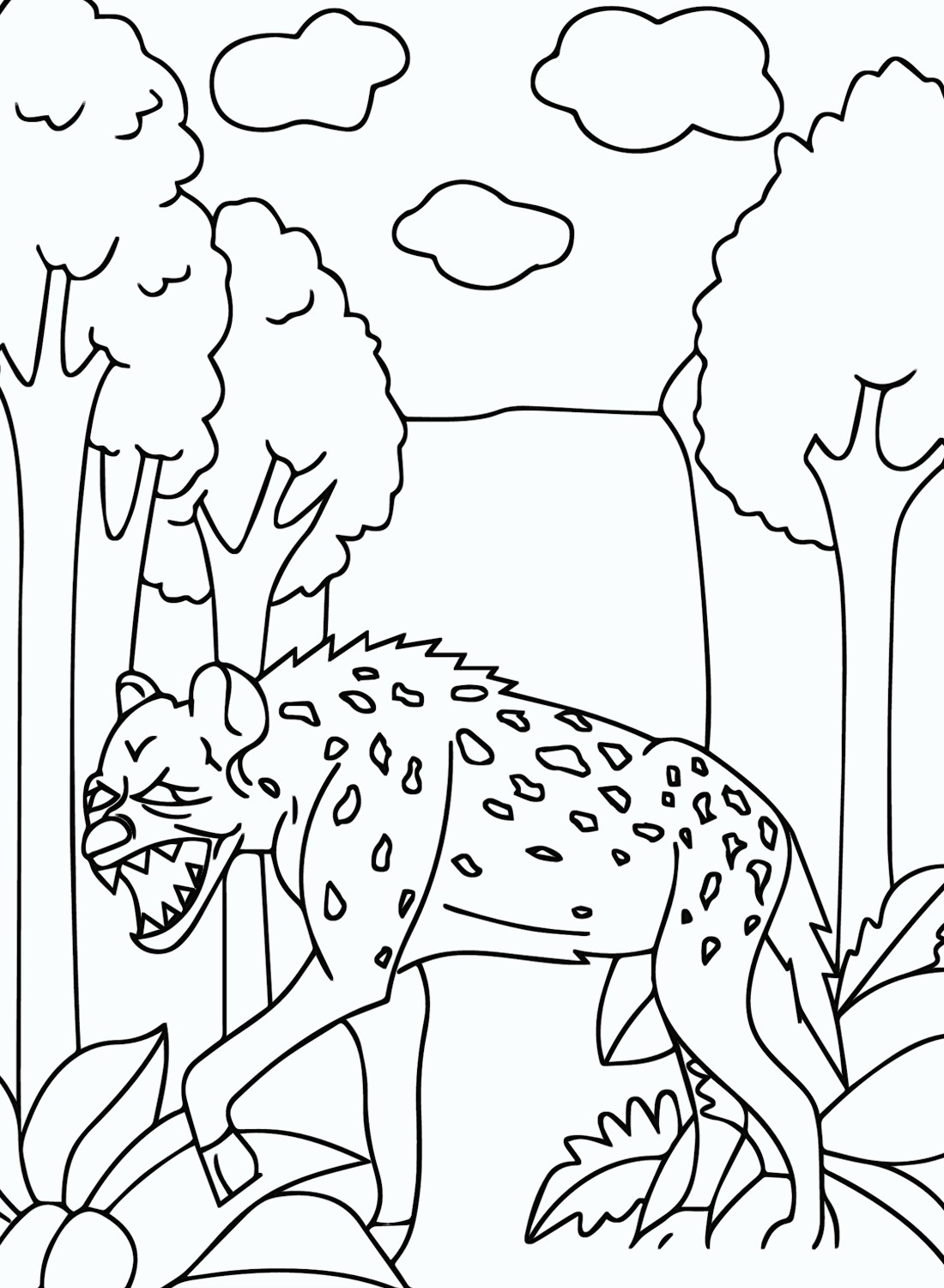 hyena coloring pages printable jpg