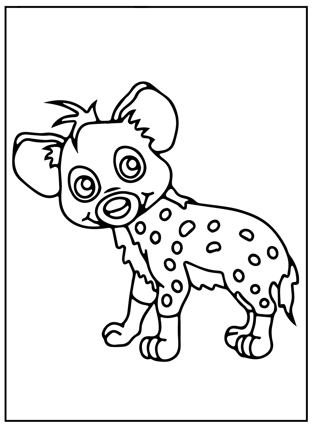 hyena coloring pages printable jpg