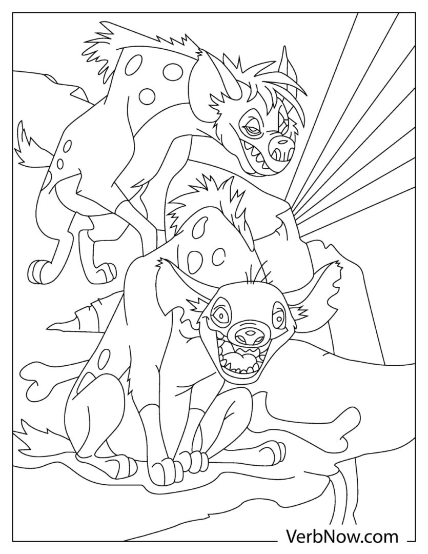 hyena coloring pages printable jpg