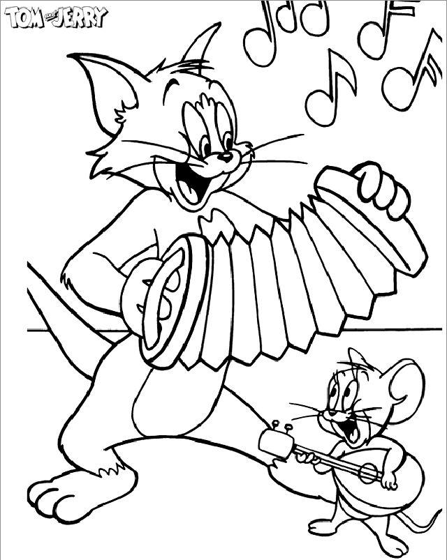 tom and jerry coloring pages for kids printable jpg