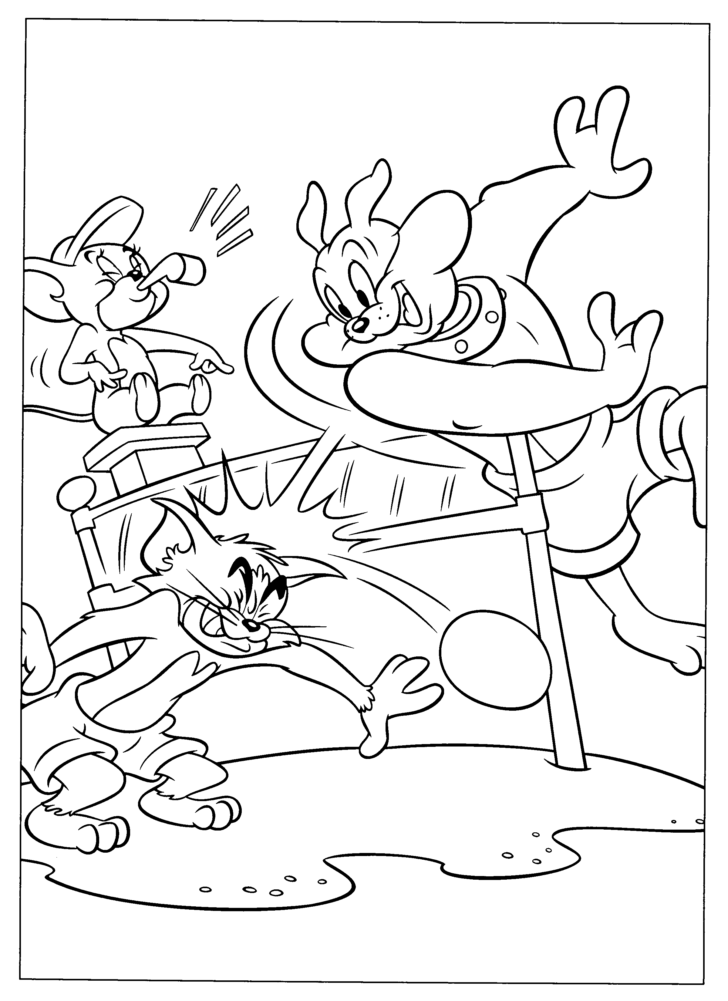 30 Tom And Jerry Coloring Pages for Kids Printable 17