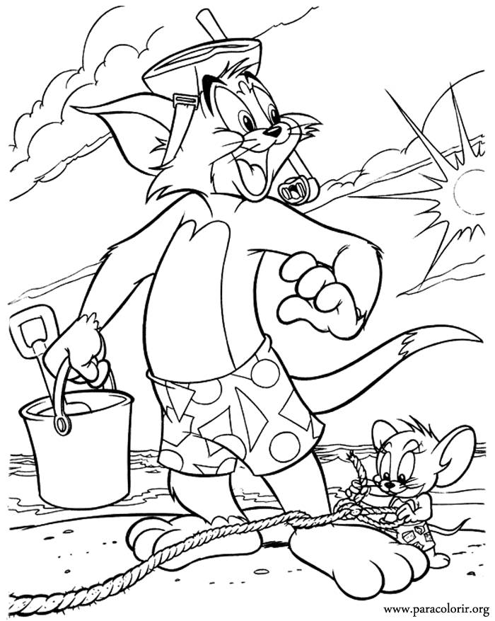 tom and jerry coloring pages for kids printable jpg