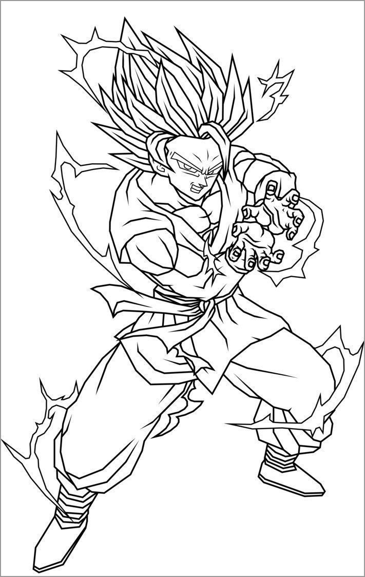 action packed dragon ball z coloring pages printable jpg