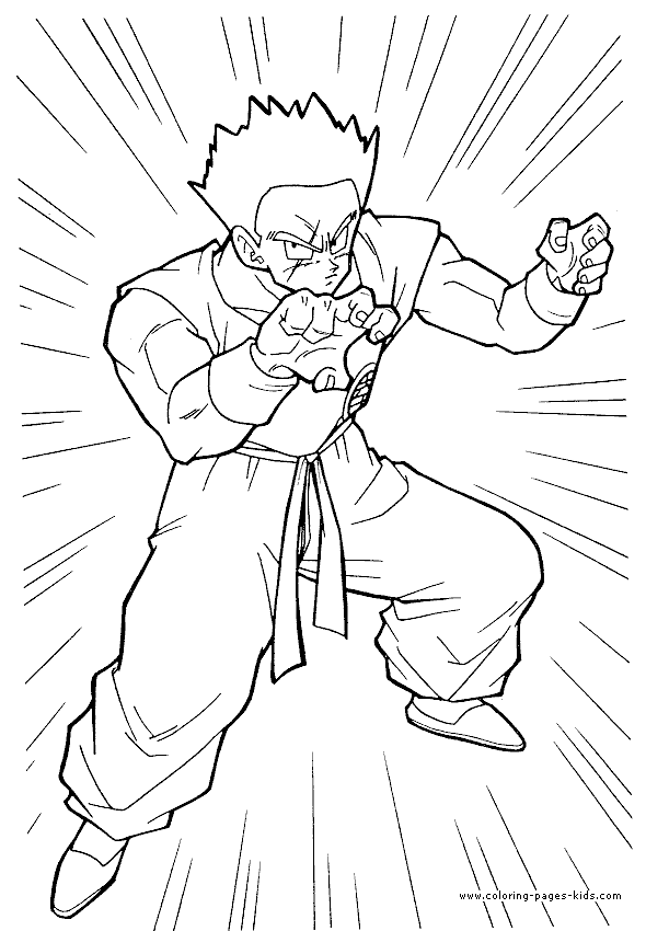 action packed dragon ball z coloring pages printable jpg