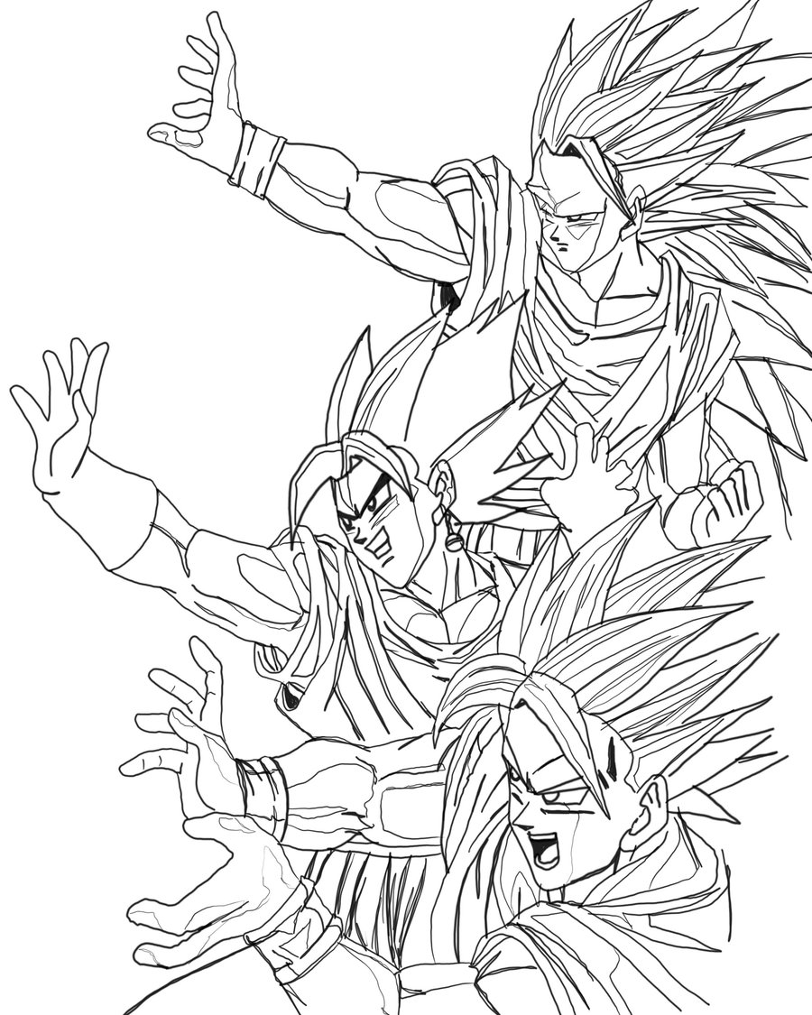 action packed dragon ball z coloring pages printable jpg