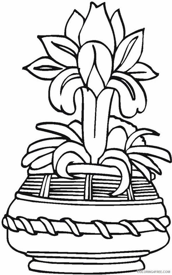 beautiful flower vase coloring pages printable jpg