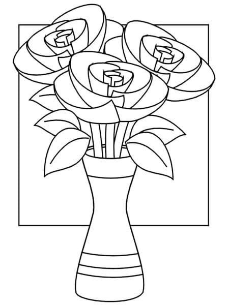 beautiful flower vase coloring pages printable jpg