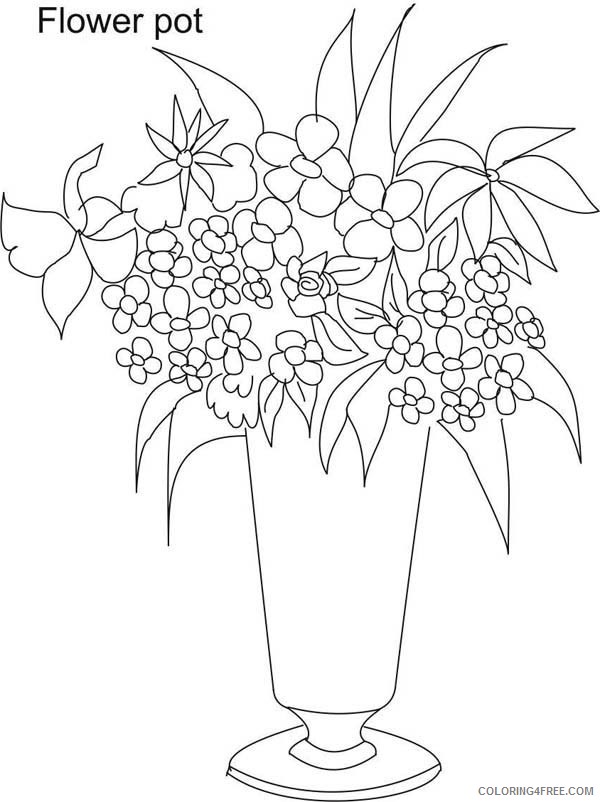 beautiful flower vase coloring pages printable jpg