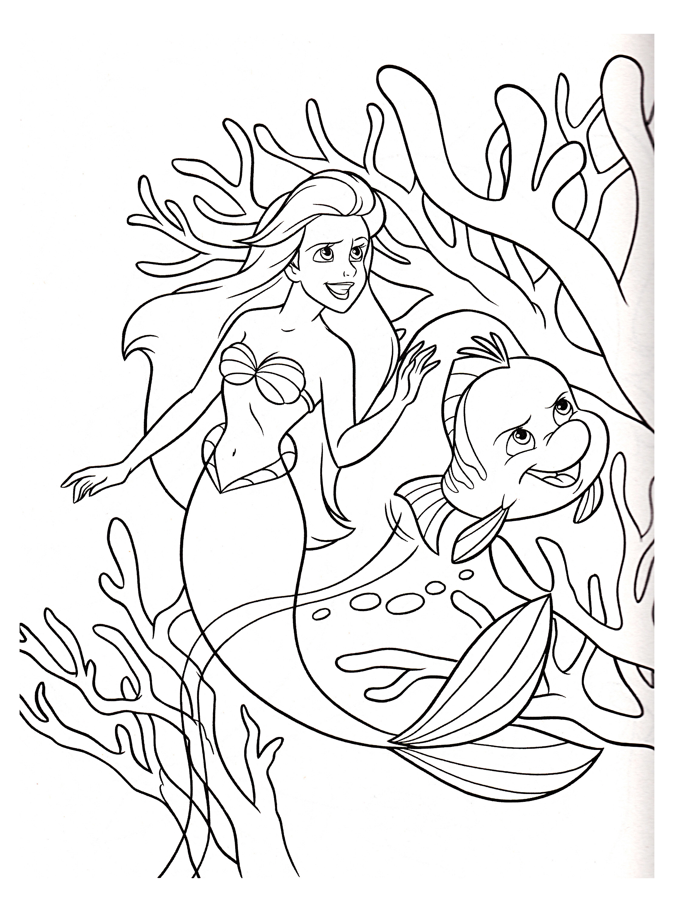 detailed printable mermaid coloring pages for kids printable jpg