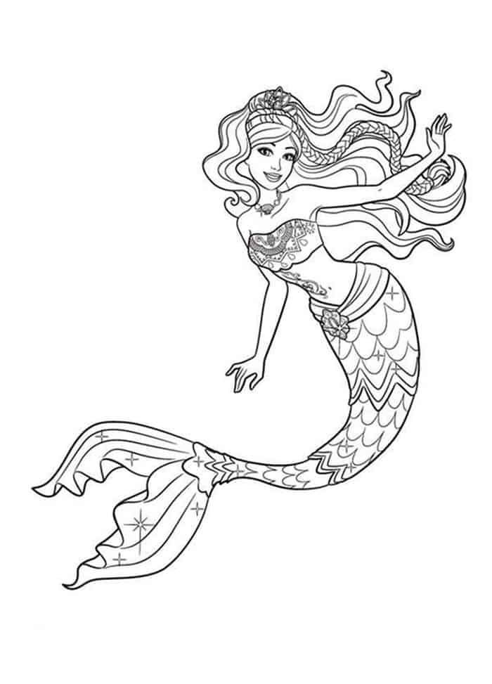 detailed printable mermaid coloring pages for kids printable jpg