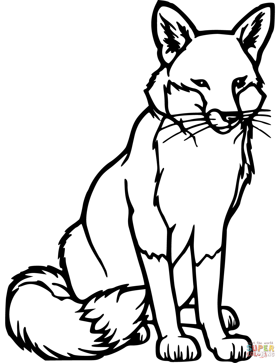 red fox coloring pages printable jpg