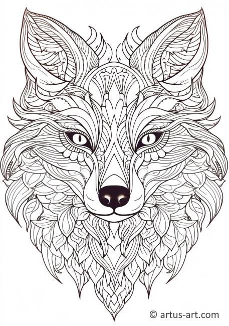 red fox coloring pages printable jpg