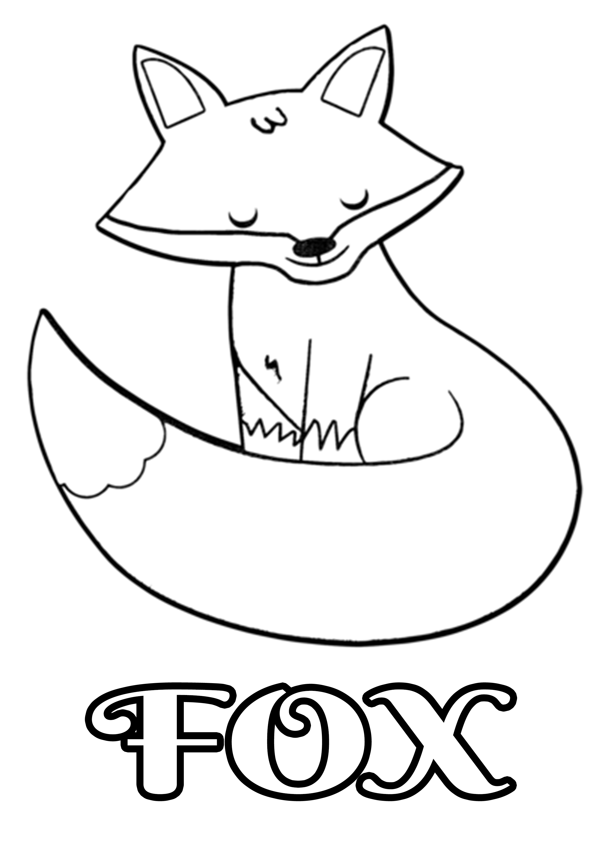 red fox coloring pages printable jpg