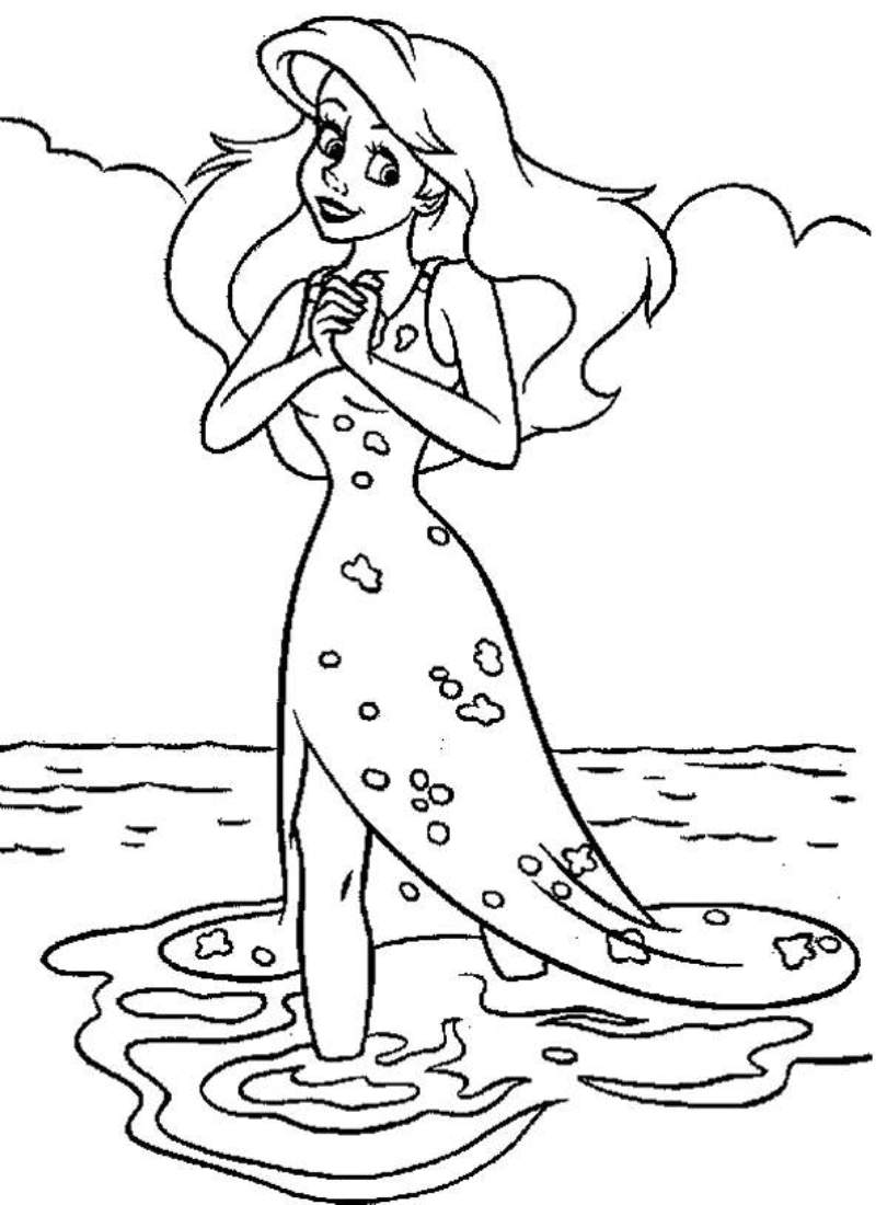 adorable little mermaid coloring pages for kids printable jpg