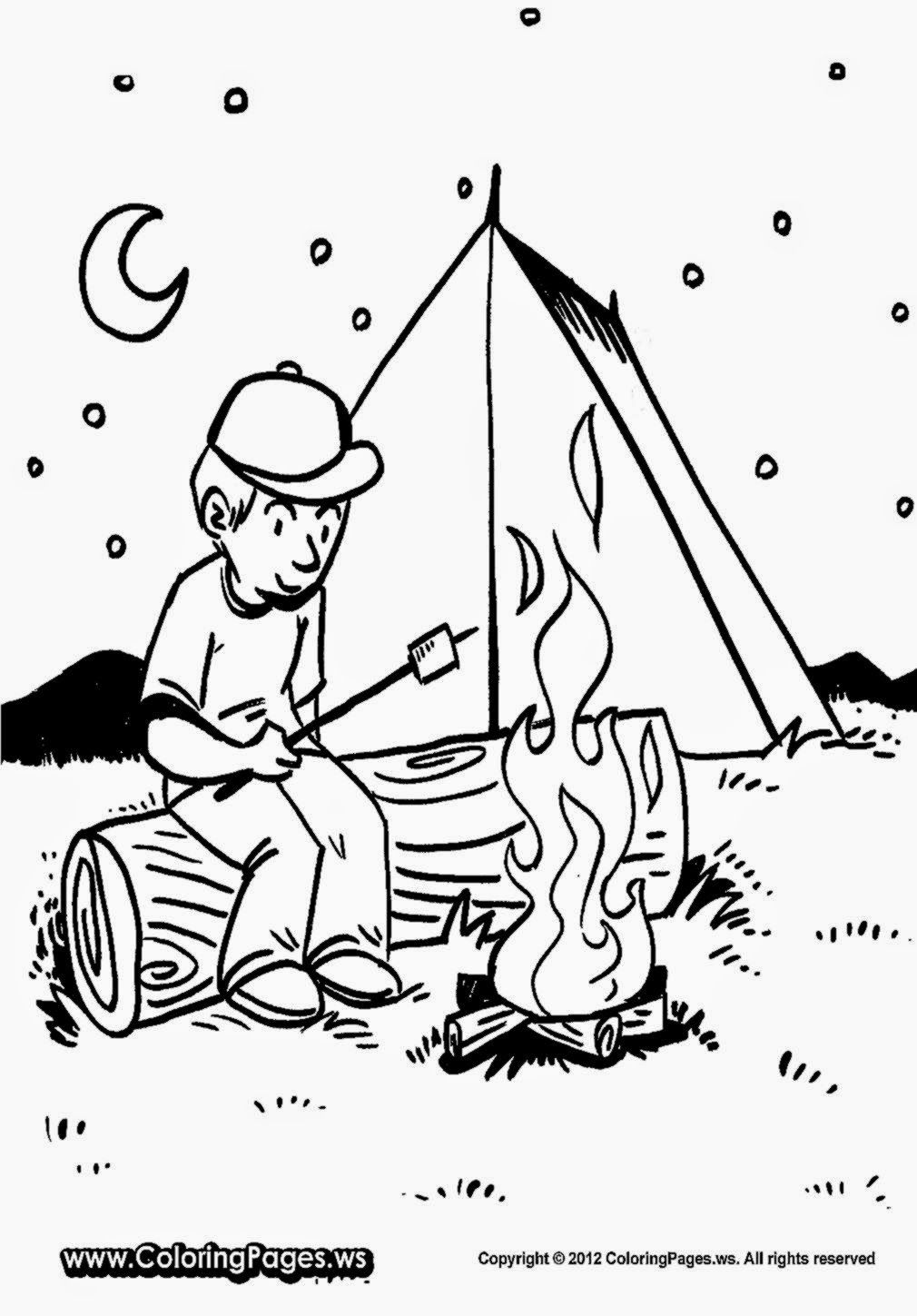 exciting camping coloring pages printable jpg