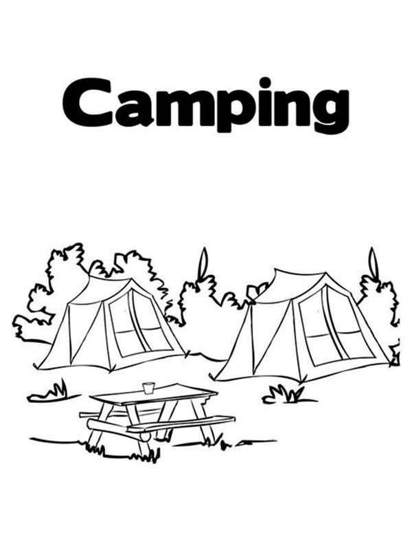 exciting camping coloring pages printable jpg