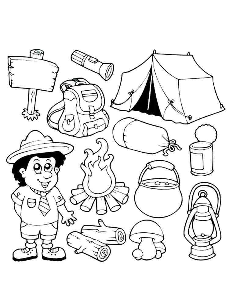 exciting camping coloring pages printable jpg