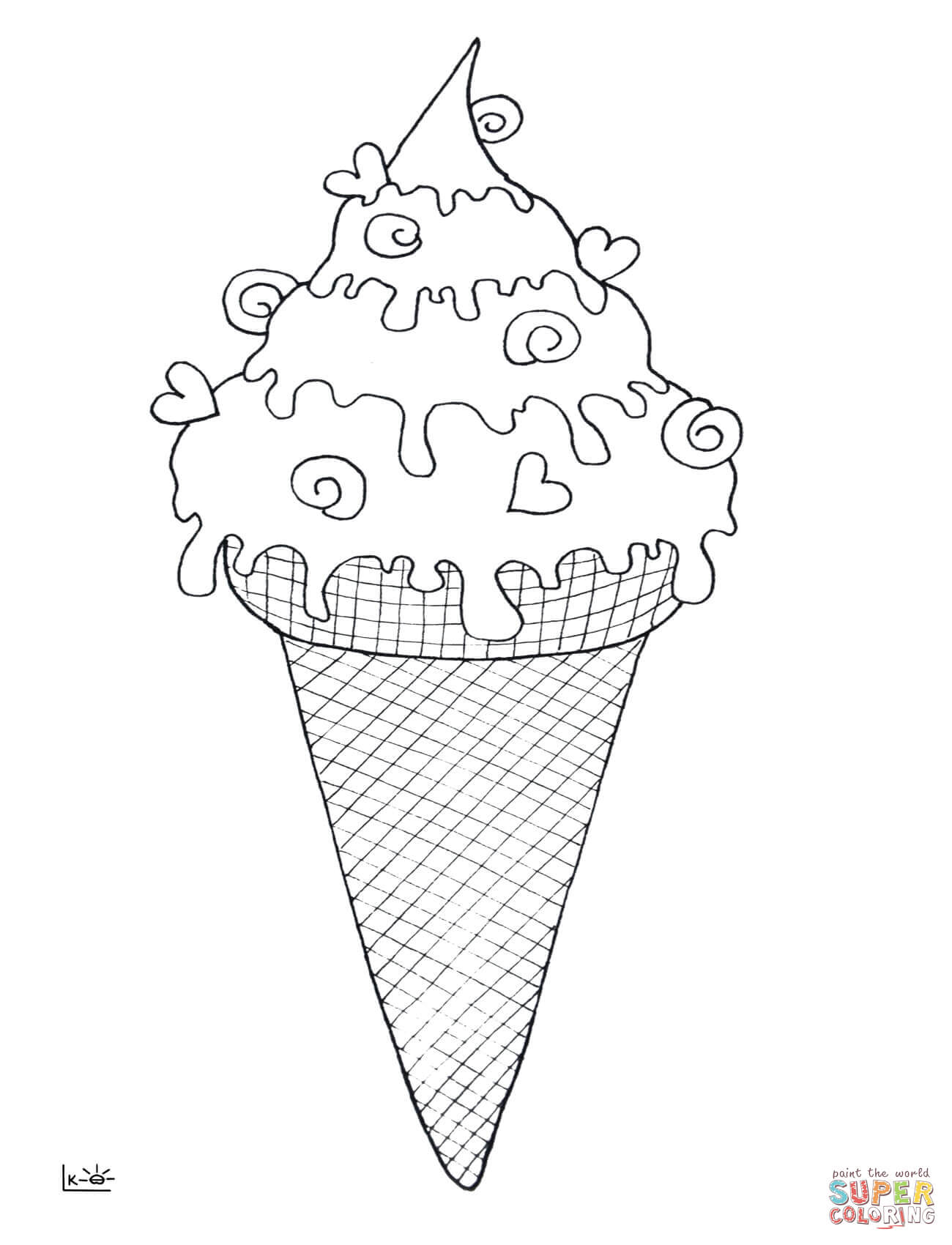 ice cream coloring pages for kids printable jpg