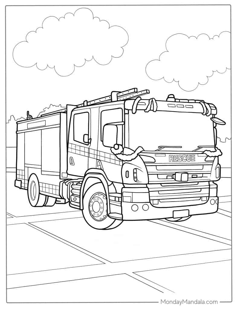 brave fire truck coloring pages printable jpg