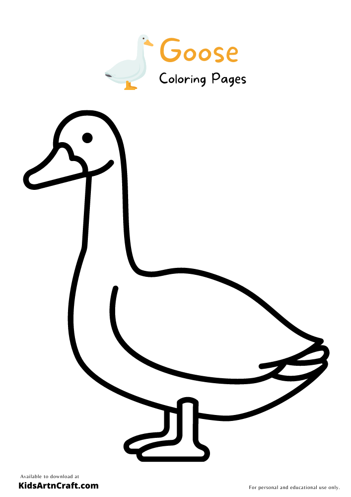 cute goose coloring pages printable jpg