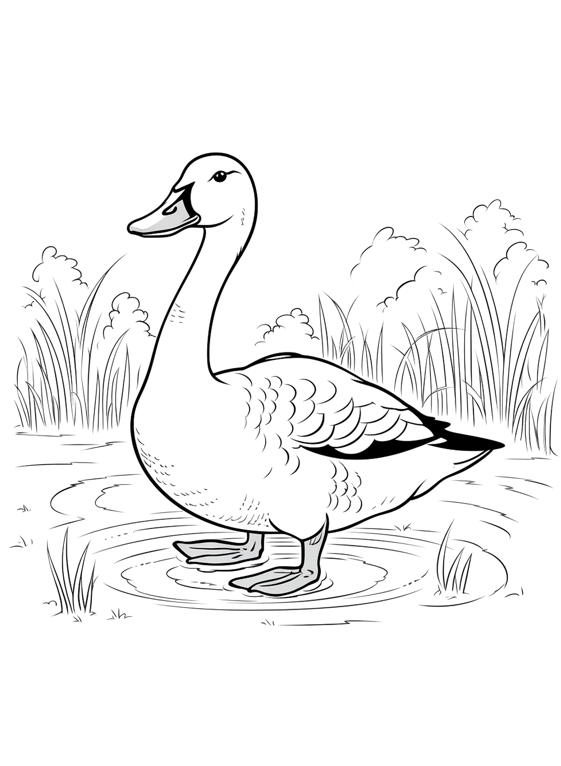 cute goose coloring pages printable jpg