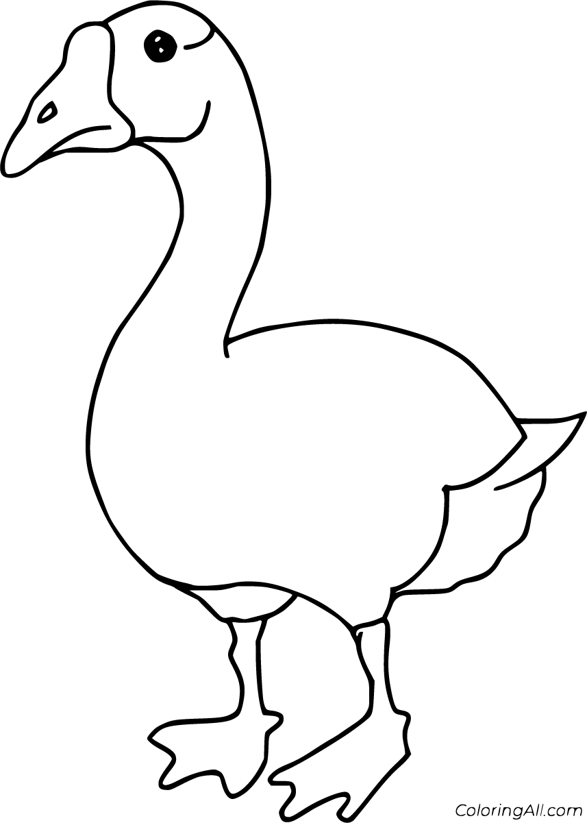 cute goose coloring pages printable jpg