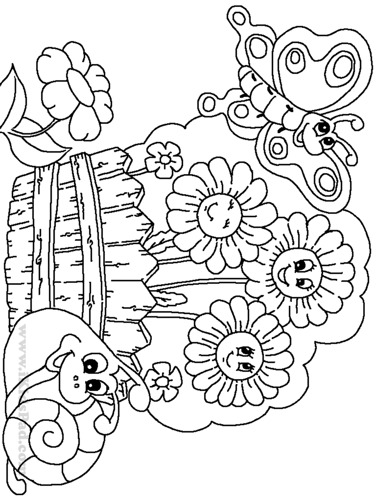 flower coloring pages for kids printable jpg