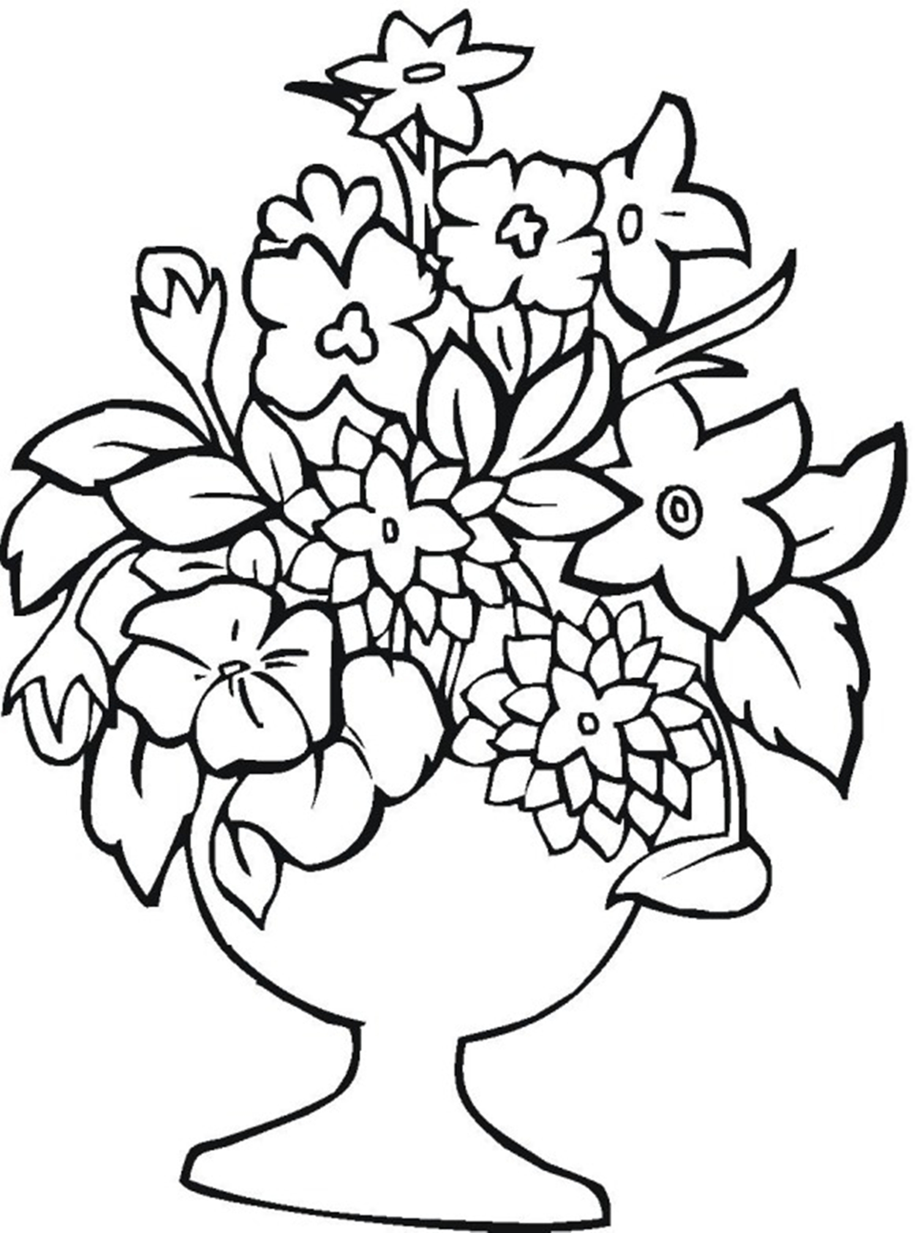 flower coloring pages for kids printable jpg