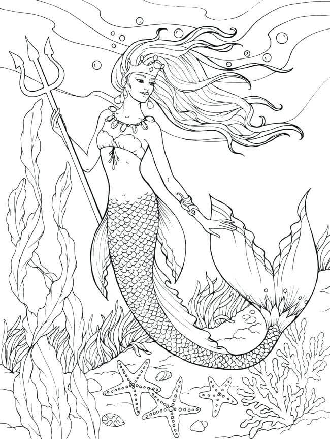 fun coloring pages for kids mermaid printable jpg