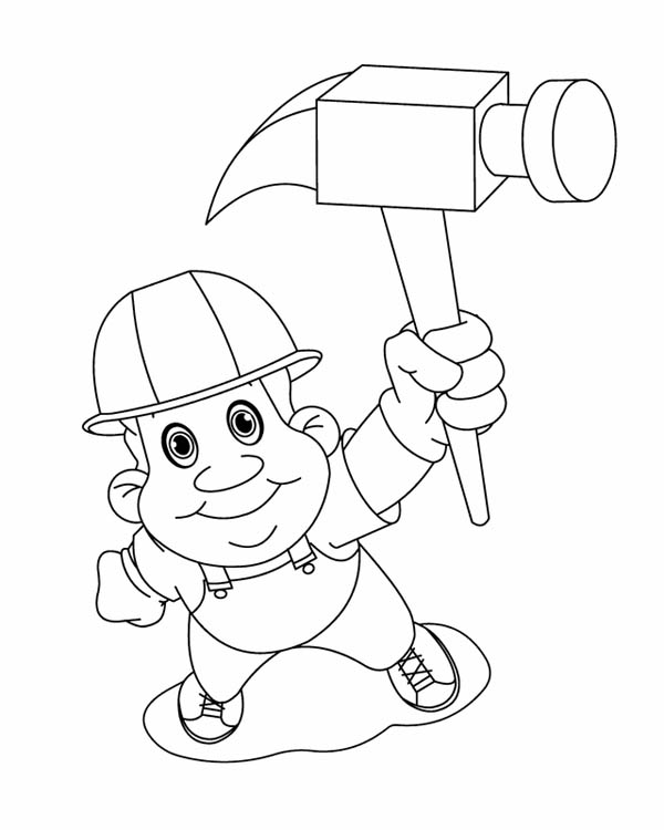 industrious construction worker coloring pages printable jpg