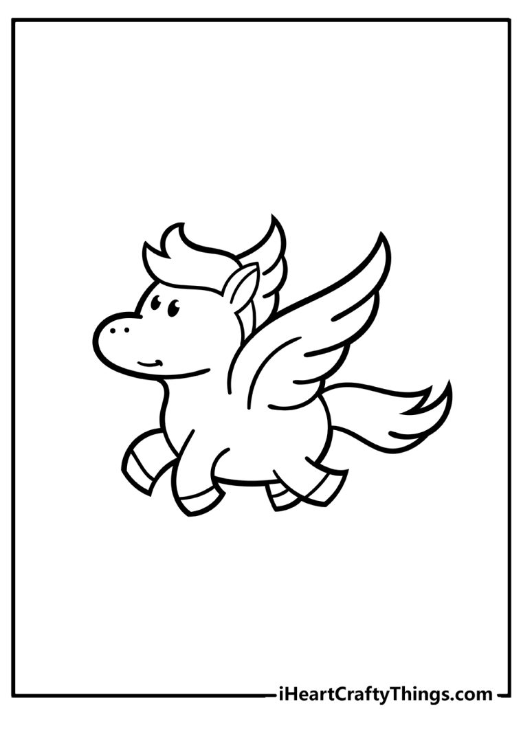 33 Magical Pegasus Coloring Pages Printable 16