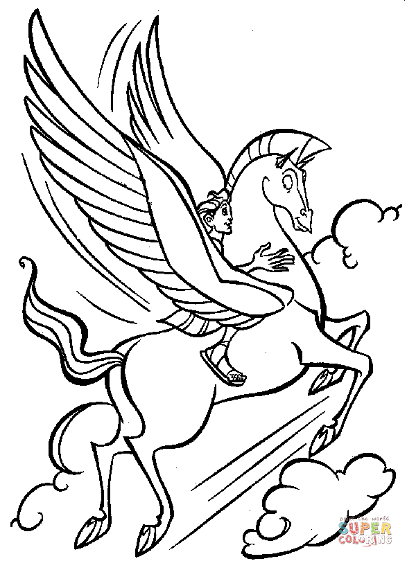 magical pegasus coloring pages printable jpg