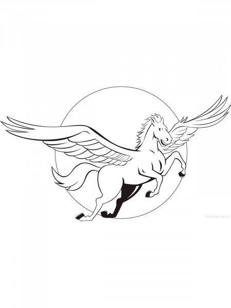 magical pegasus coloring pages printable jpg