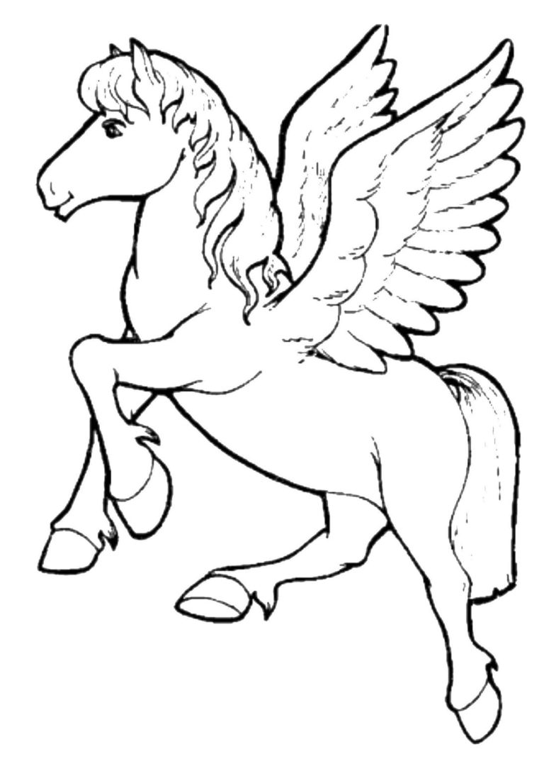 magical pegasus coloring pages printable jpg