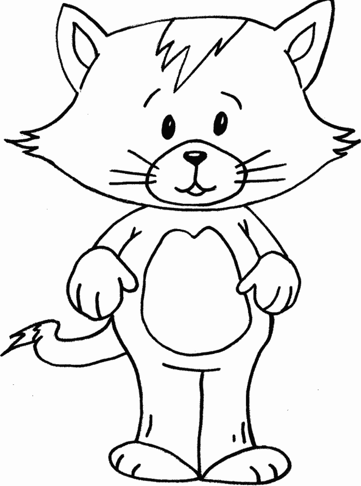 cute cartoon cat coloring pages printable jpg