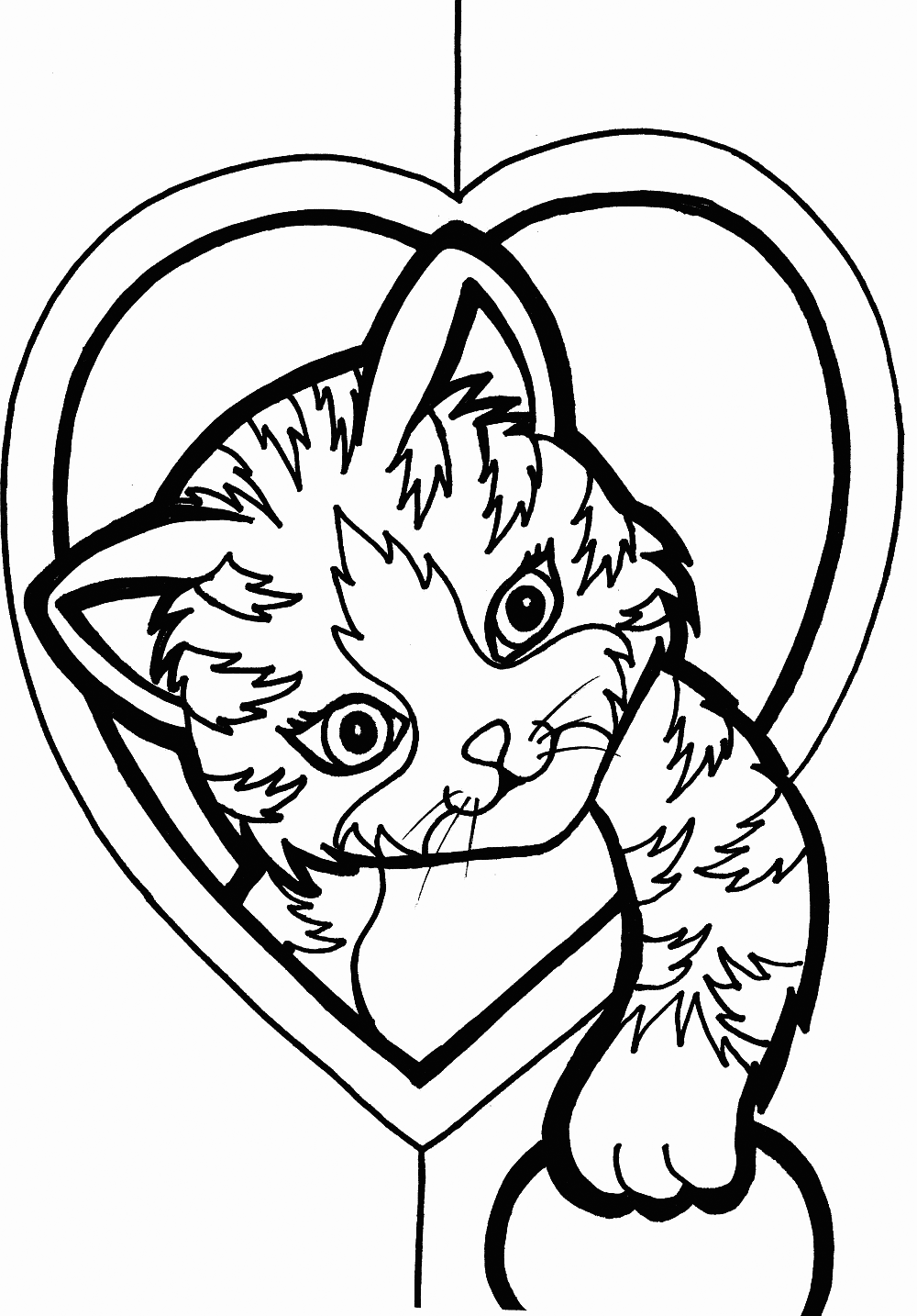 cute cartoon cat coloring pages printable jpg