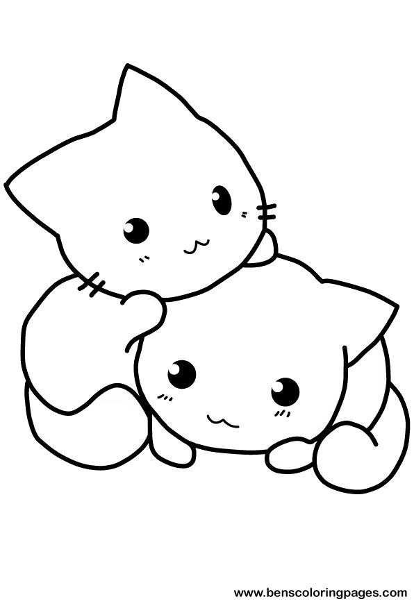 cute cartoon cat coloring pages printable jpg