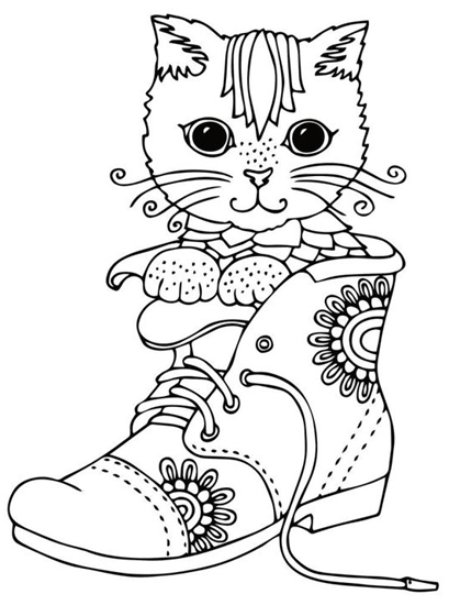 cute cartoon cat coloring pages printable jpg