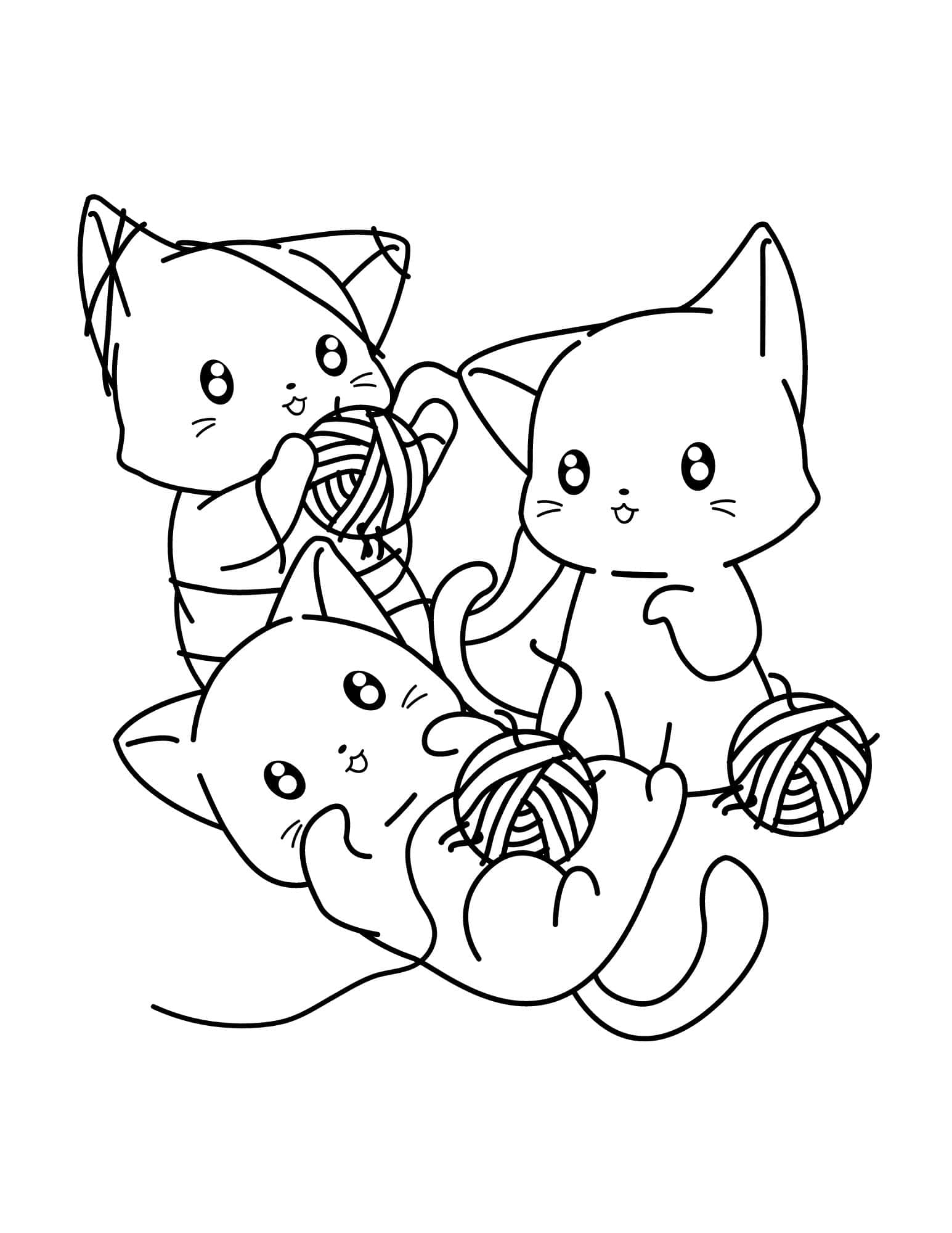 cute cartoon cat coloring pages printable jpg