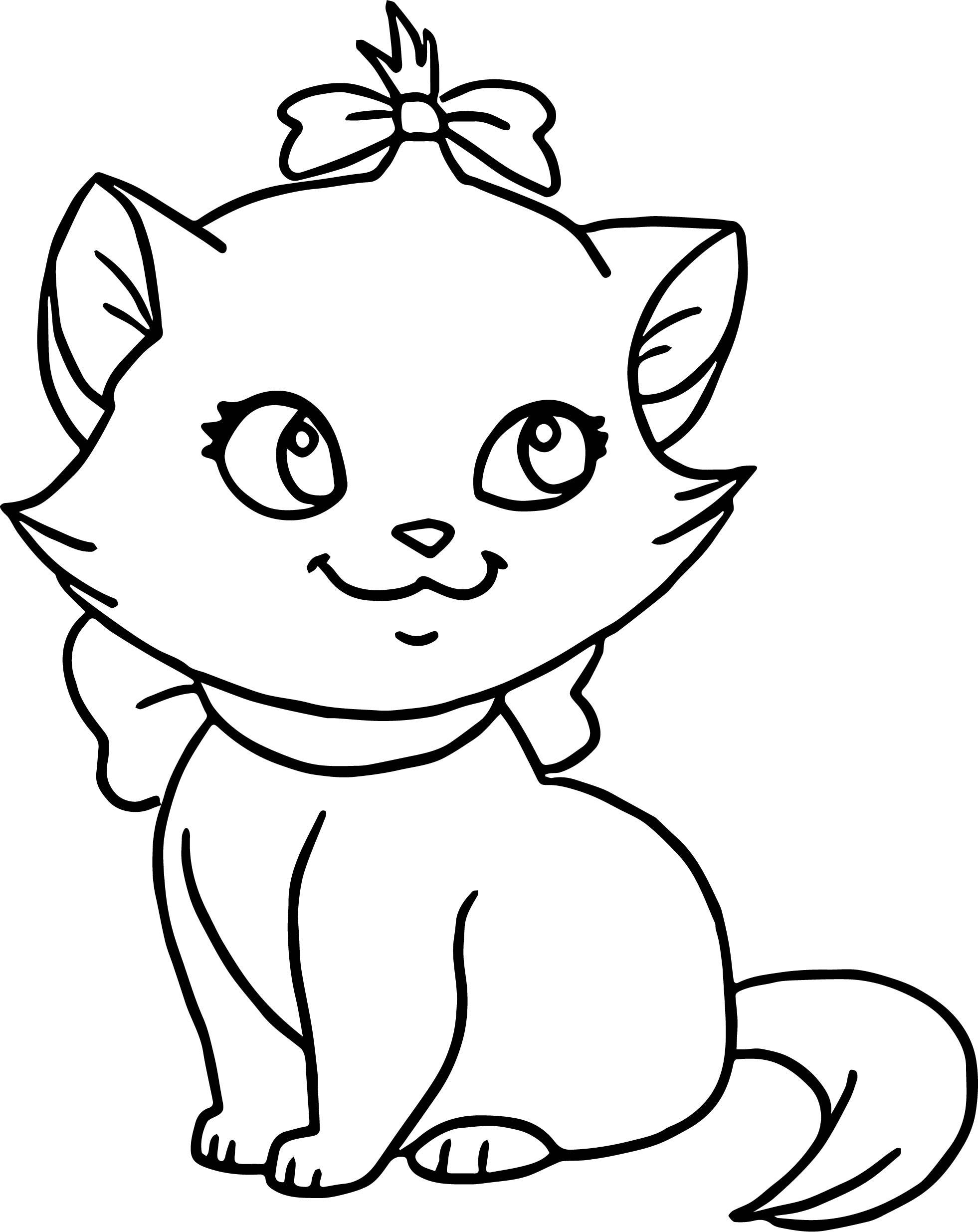 cute cartoon cat coloring pages printable jpg