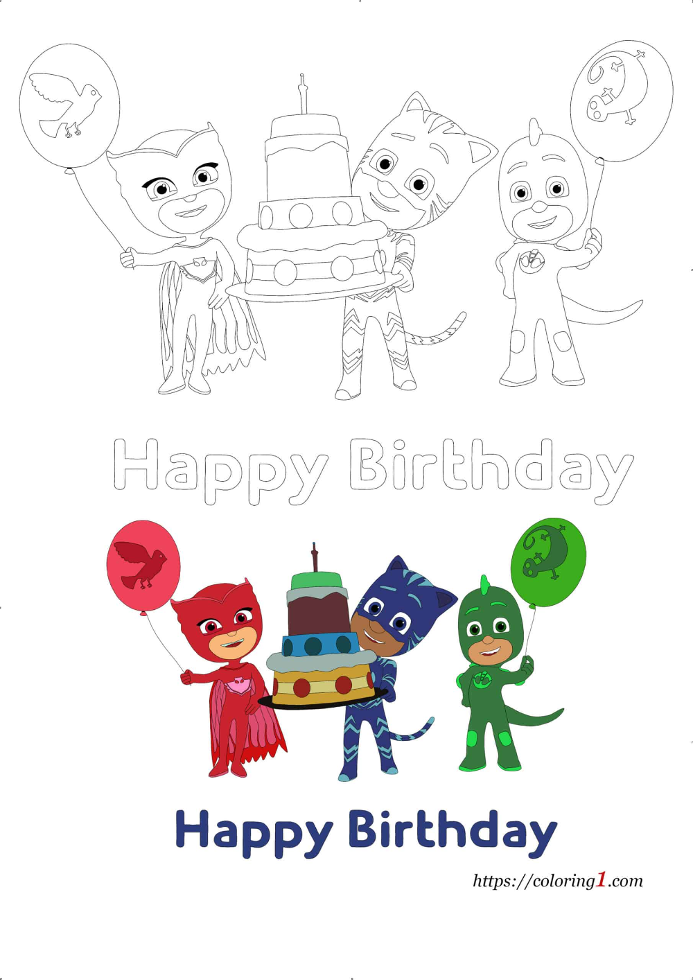 fun pj masks coloring pages printable jpg