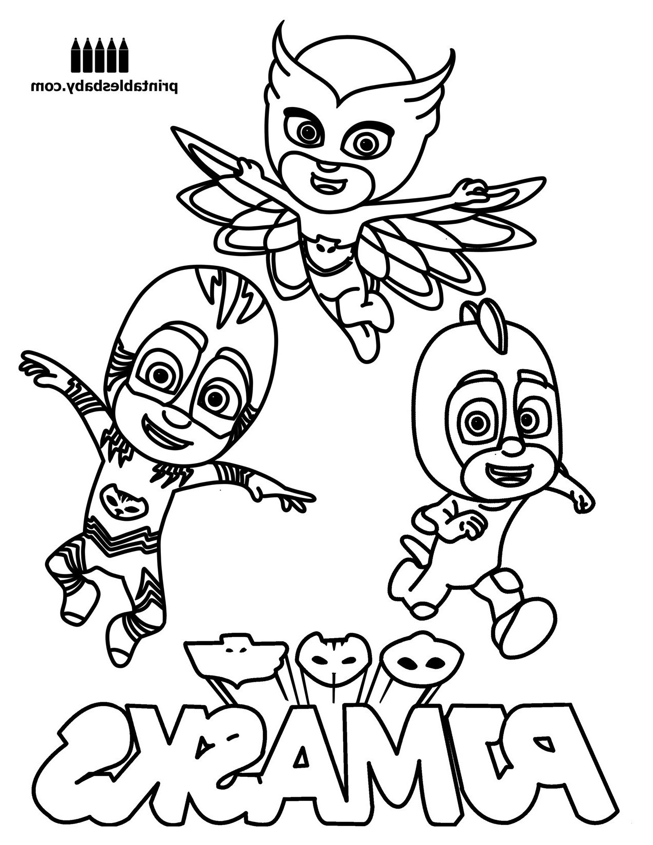 fun pj masks coloring pages printable jpg