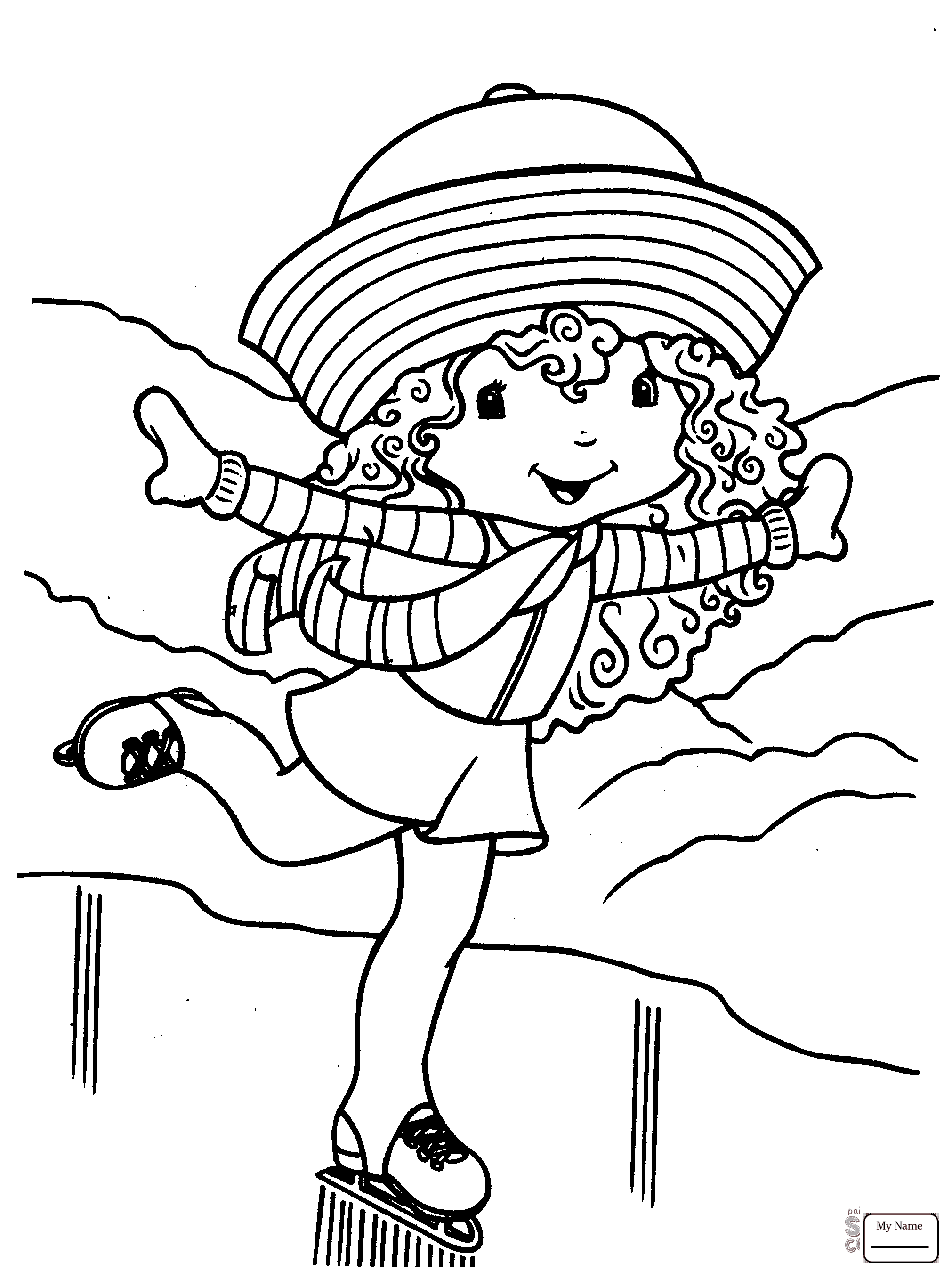 graceful ice skating coloring pages printable jpg