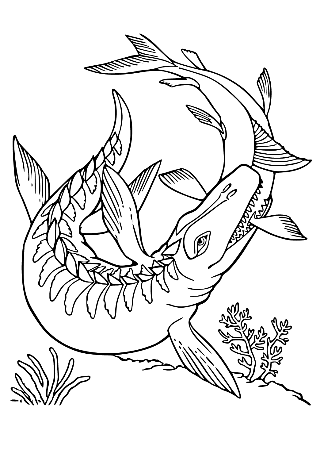 majestic mosasaur coloring pages printable jpg