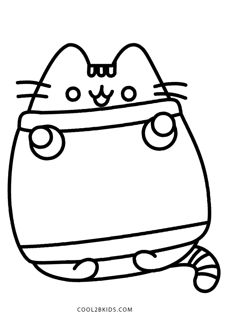 34 Pusheen Coloring Pages Printable 1