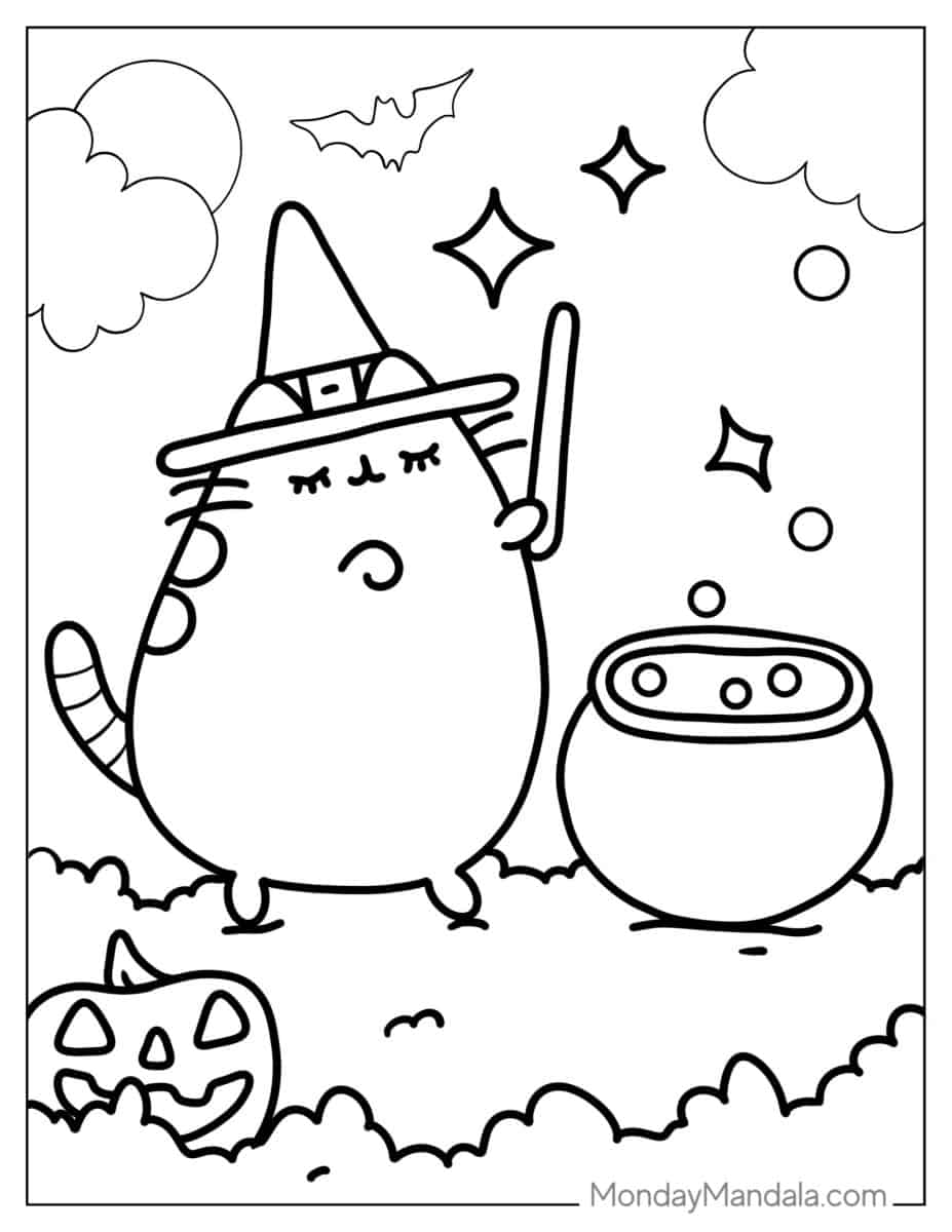 pusheen coloring pages printable jpg